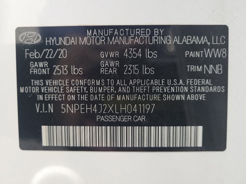 Used 2020 Hyundai Sonata Limited w/ Cargo Package FWD image 33