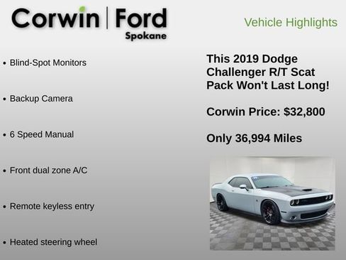 Used 2019 Dodge Challenger R/T Scat Pack w/ Driver Convenience Group image 6