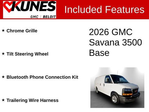 New 2026 GMC Savana 3500 w/ Driver Convenience Package RWD image 3