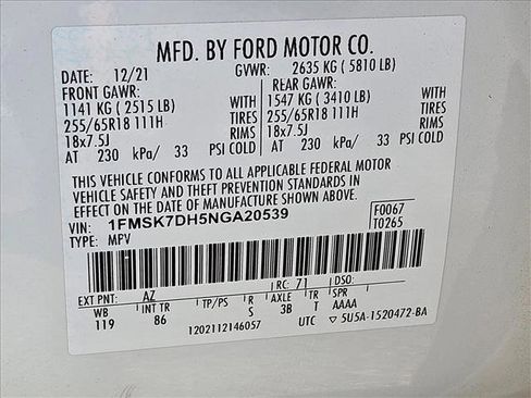 Used 2022 Ford Explorer XLT RWD image 30