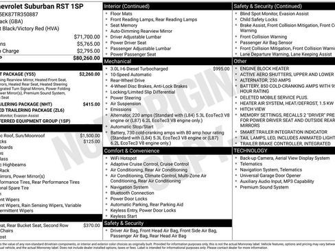New 2026 Chevrolet Suburban RST w/ Comfort Package RWD image 6