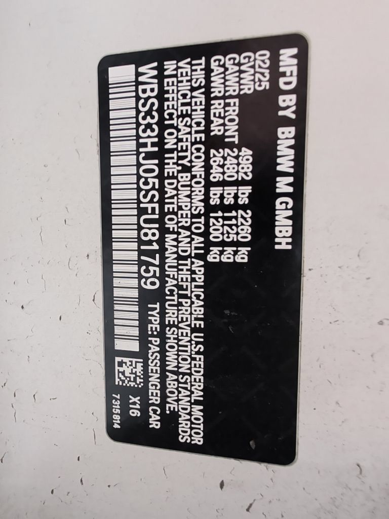 Certified 2025 BMW M3 Competition w/ M Carbon Exterior Package AWD/4WD image 2