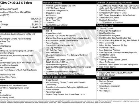 Certified 2023 MAZDA CX-30 AWD 2.5 S w/ Select Package image 33