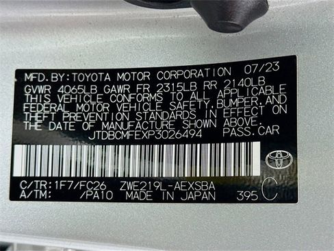 Certified 2023 Toyota Corolla SE w/ Carpet Mat Package (TMS) image 32