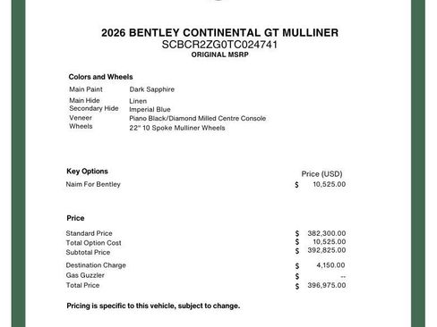 Certified 2026 Bentley Continental GT Speed AWD/4WD image 21
