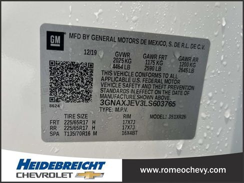 Used 2020 Chevrolet Equinox LT w/ Driver Convenience Package FWD image 8
