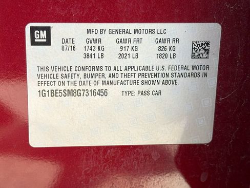 Used 2016 Chevrolet Cruze LT w/ Convenience Package FWD image 32