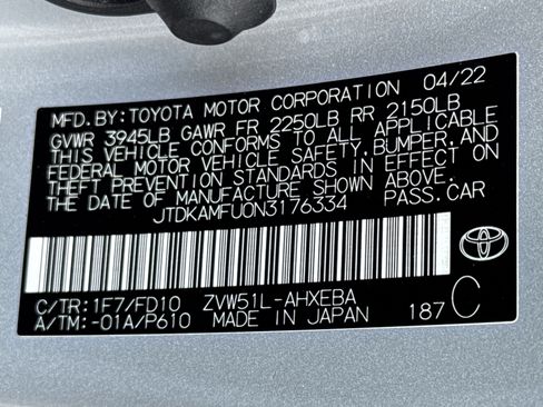 Used 2022 Toyota Prius LE FWD image 33