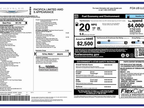 New 2026 Chrysler Pacifica Limited image 2