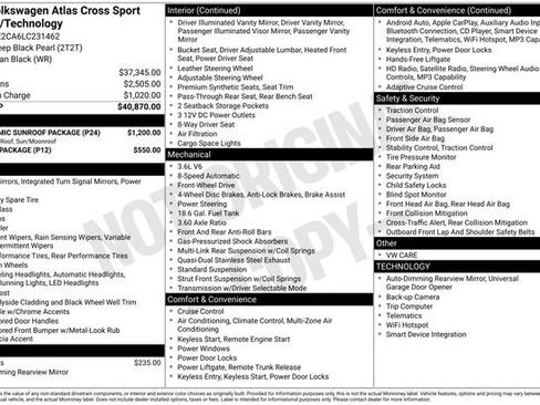 Used 2020 Volkswagen Atlas Cross Sport SE w/ Panoramic Sunroof Package FWD image 7