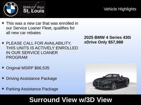 Used 2025 BMW 430i xDrive Convertible w/ Premium Package image 66