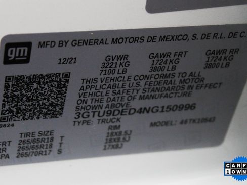 Used 2022 GMC Sierra 1500 SLT w/ X31 Off-Road Package image 48