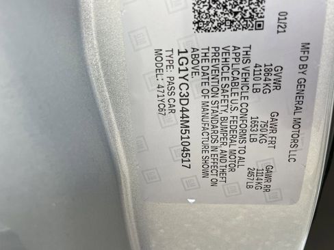 Certified 2021 Chevrolet Corvette Stingray Premium Conv w/ Battery Protection Package image 33