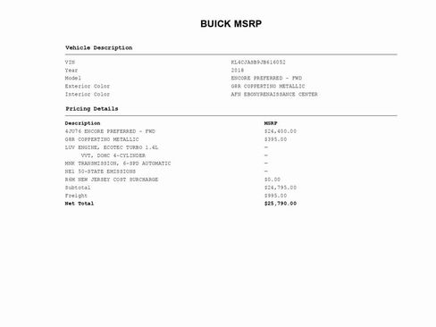 Used 2018 Buick Encore Preferred image 2