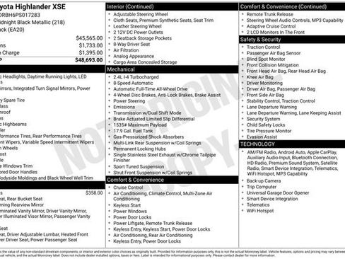 Used 2023 Toyota Highlander XSE AWD/4WD image 35