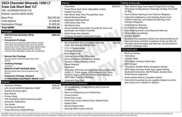 Used 2023 Chevrolet Silverado 1500 LT w/ Protection Package AWD/4WD image 34