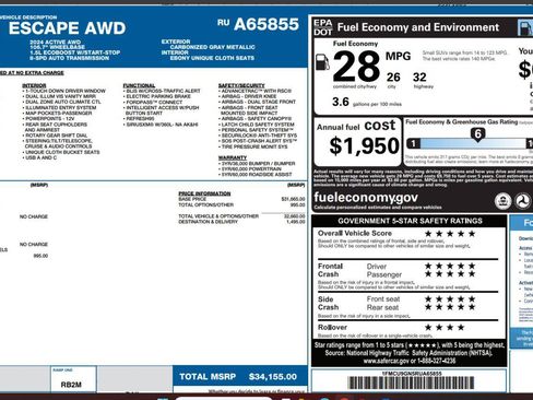 Used 2024 Ford Escape Active w/ Tech Pack #1 AWD/4WD image 4