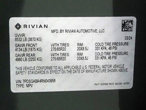 Used 2024 Rivian R1S Adventure AWD/4WD image 86