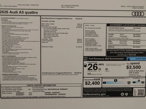 New 2026 Audi A5 2.0T Premium AWD/4WD image 33