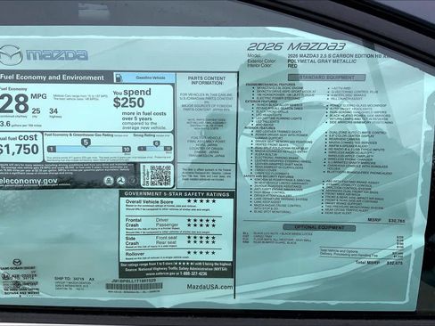 New 2026 MAZDA MAZDA3 Carbon image 19