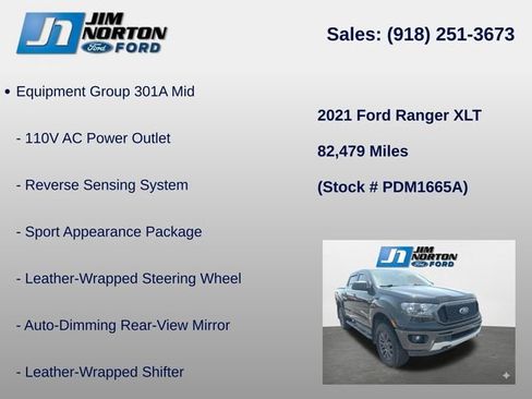Used 2021 Ford Ranger XLT w/ Equipment Group 301A Mid AWD/4WD image 8