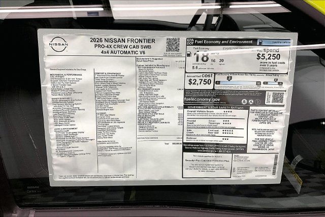 New 2026 Nissan Frontier PRO-4X w/ Pro Premium Package AWD/4WD image 40