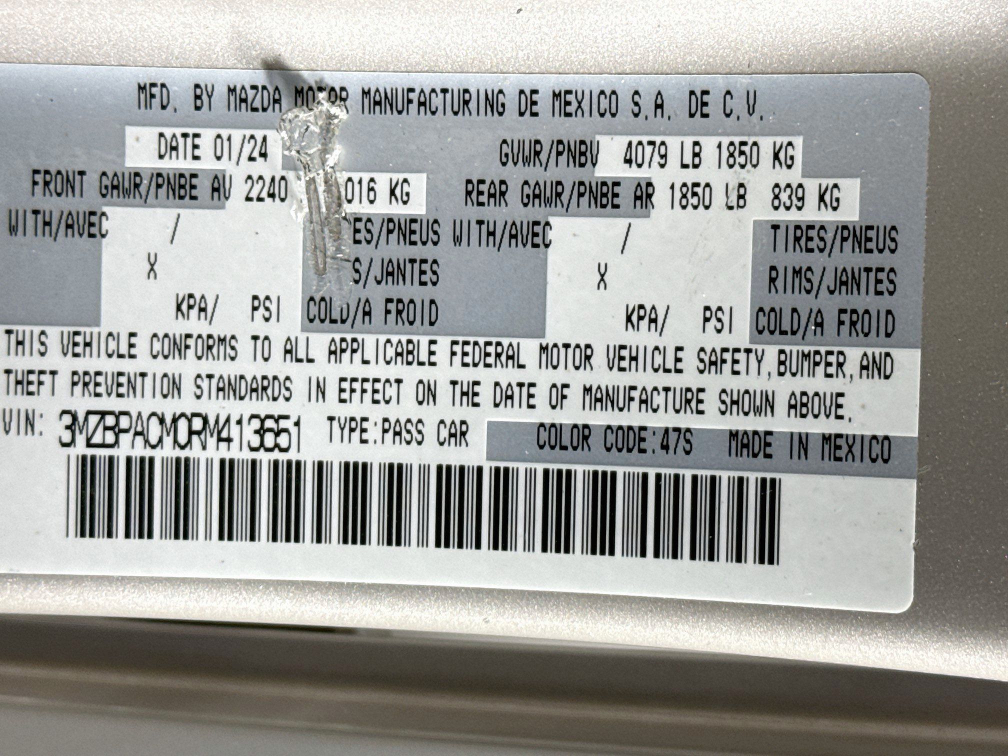 Used 2024 MAZDA MAZDA3 s FWD image 38