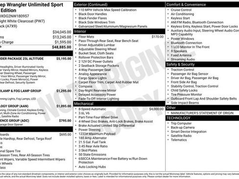 Certified 2022 Jeep Wrangler Unlimited Sport AWD/4WD image 10