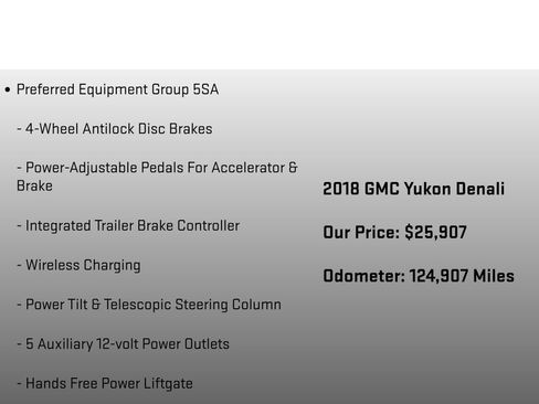 Used 2018 GMC Yukon Denali w/ Denali Ultimate Package AWD/4WD image 12