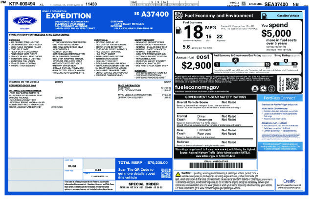 Used 2025 Ford Expedition Platinum w/ Driver's Package AWD/4WD image 5