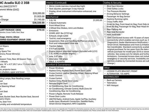 Used 2019 GMC Acadia SLE w/ Driver Alert Package I FWD image 6