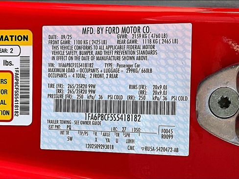 New 2025 Ford Mustang GT Premium RWD image 13
