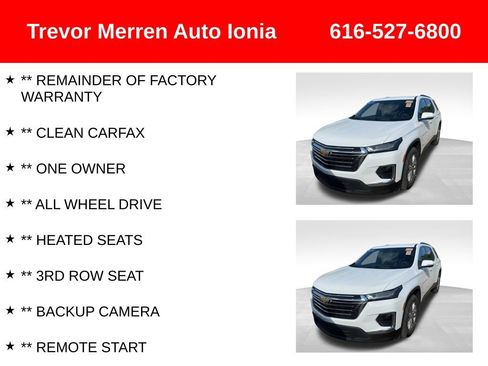 Used 2023 Chevrolet Traverse LT w/ LPO, Floor Liner Package AWD/4WD image 5