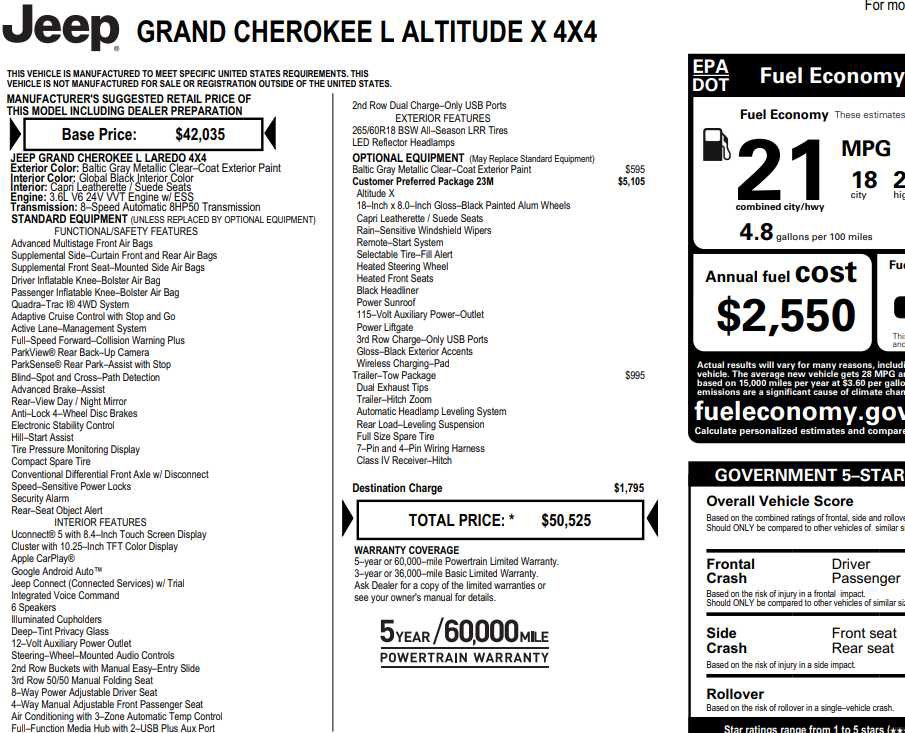 Used 2024 Jeep Grand Cherokee L Altitude AWD/4WD image 2