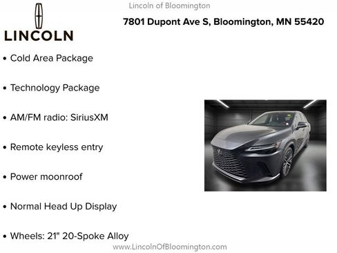 Used 2024 Lexus RX 350 Premium Plus w/ Convenience Package AWD/4WD image 5