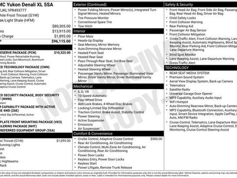 Used 2023 GMC Yukon XL Denali w/ Denali Reserve Package AWD/4WD image 13