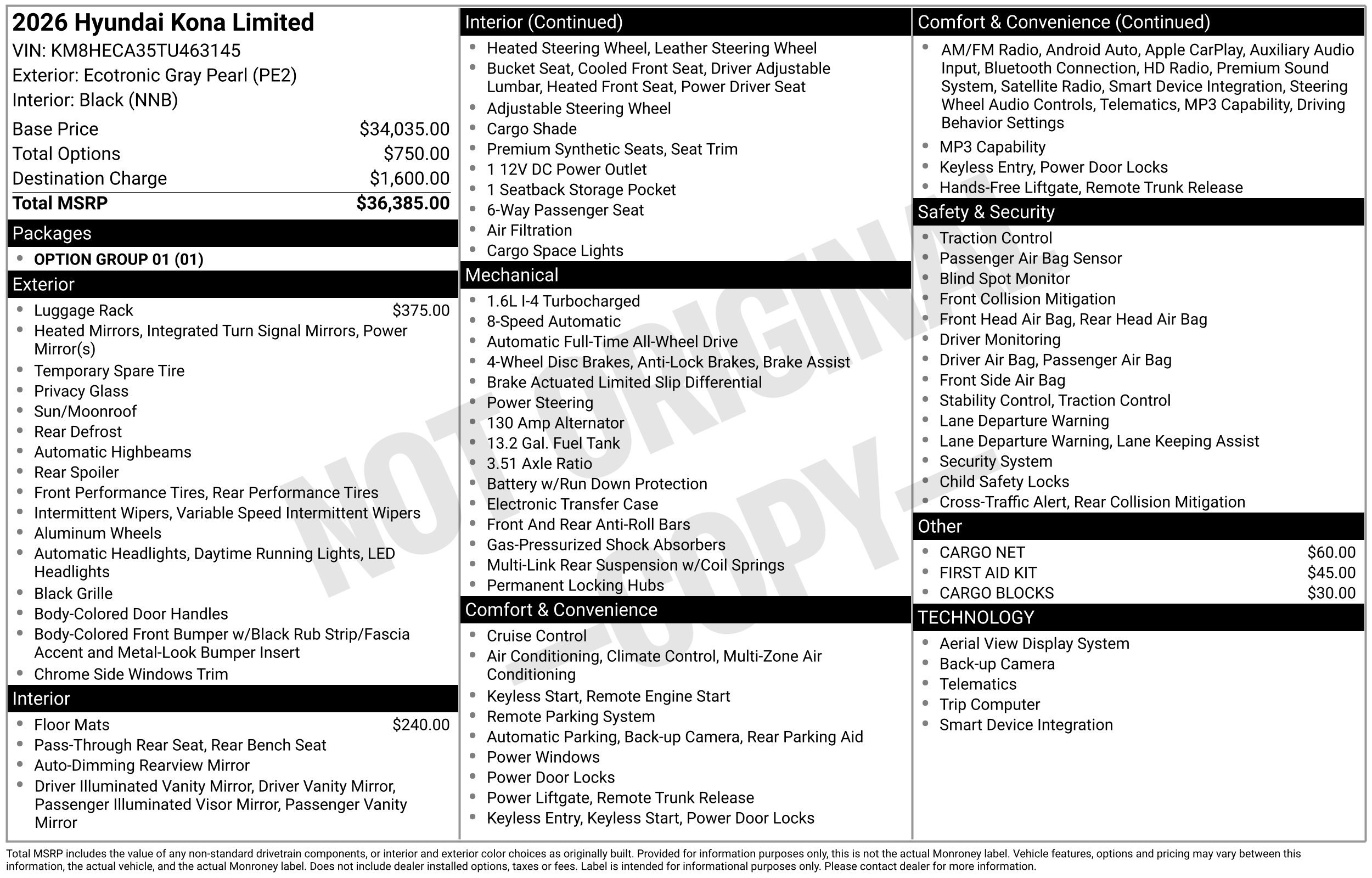 New 2026 Hyundai Kona Limited AWD/4WD image 3
