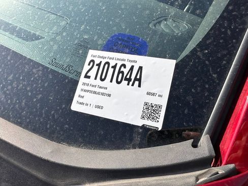 Certified 2018 Ford Taurus SEL w/ Equipment Group 201A FWD image 7