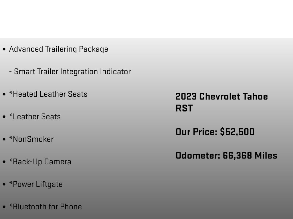 Used 2023 Chevrolet Tahoe RST w/ Luxury Package AWD/4WD image 12