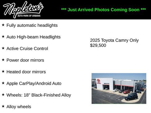 Used 2025 Toyota Camry SE FWD image 2