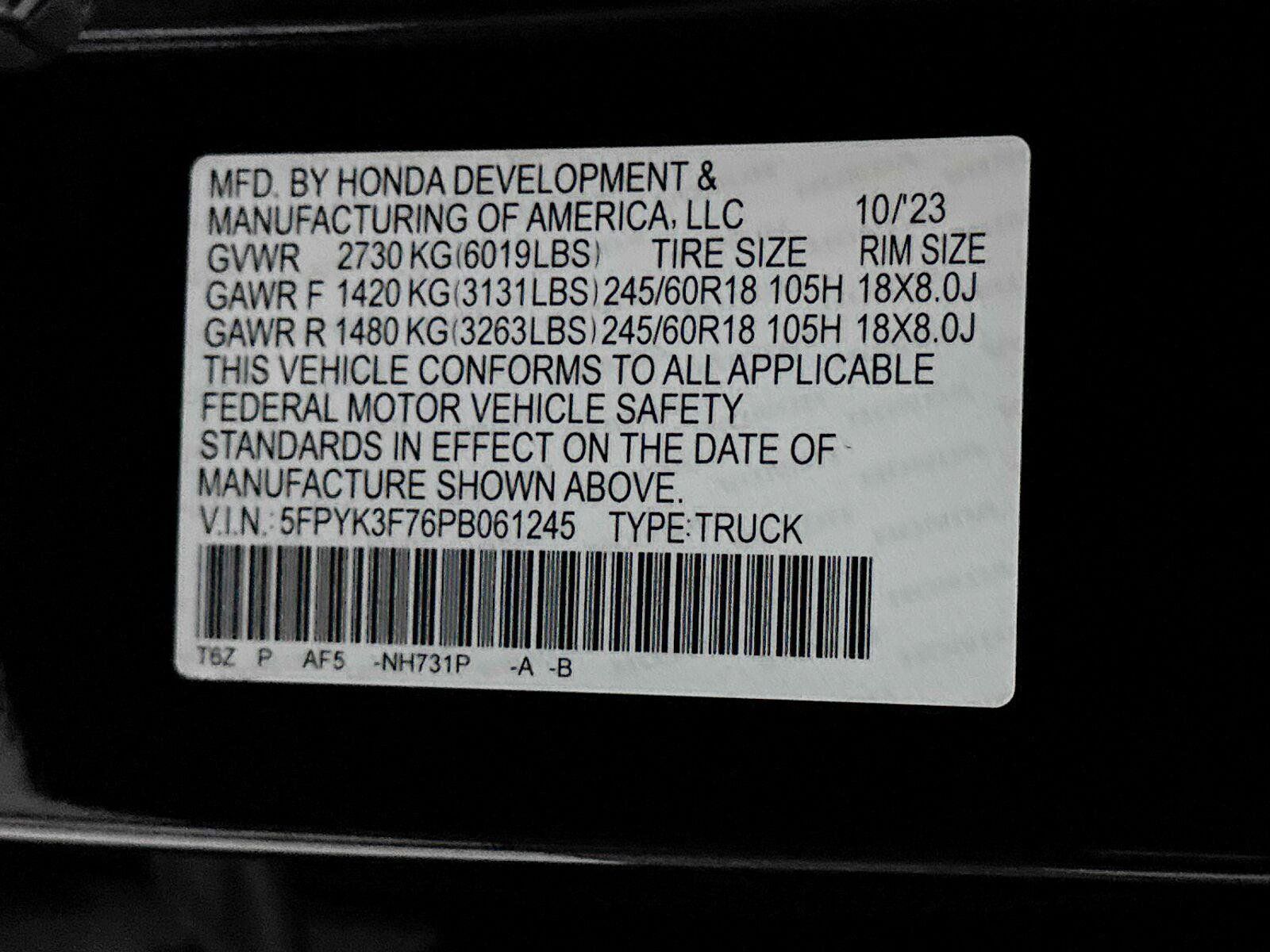 Used 2023 Honda Ridgeline RTL-E image 36