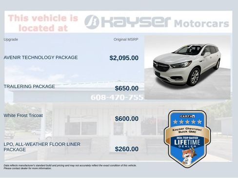 Certified 2018 Buick Enclave Avenir w/ Avenir Technology Package AWD/4WD image 9