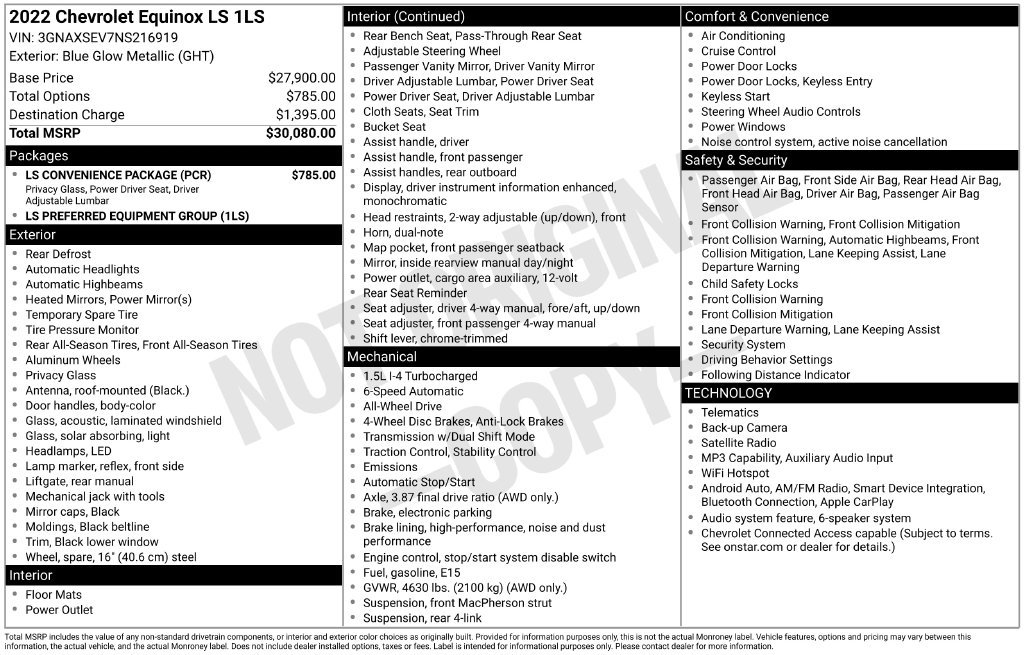 Used 2022 Chevrolet Equinox LS w/ LS Convenience Package AWD/4WD image 18