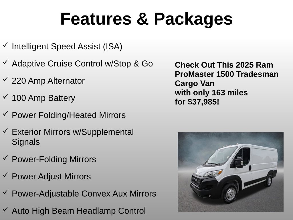 Used 2025 RAM ProMaster 1500 w/ Premium Convenience Group FWD image 14