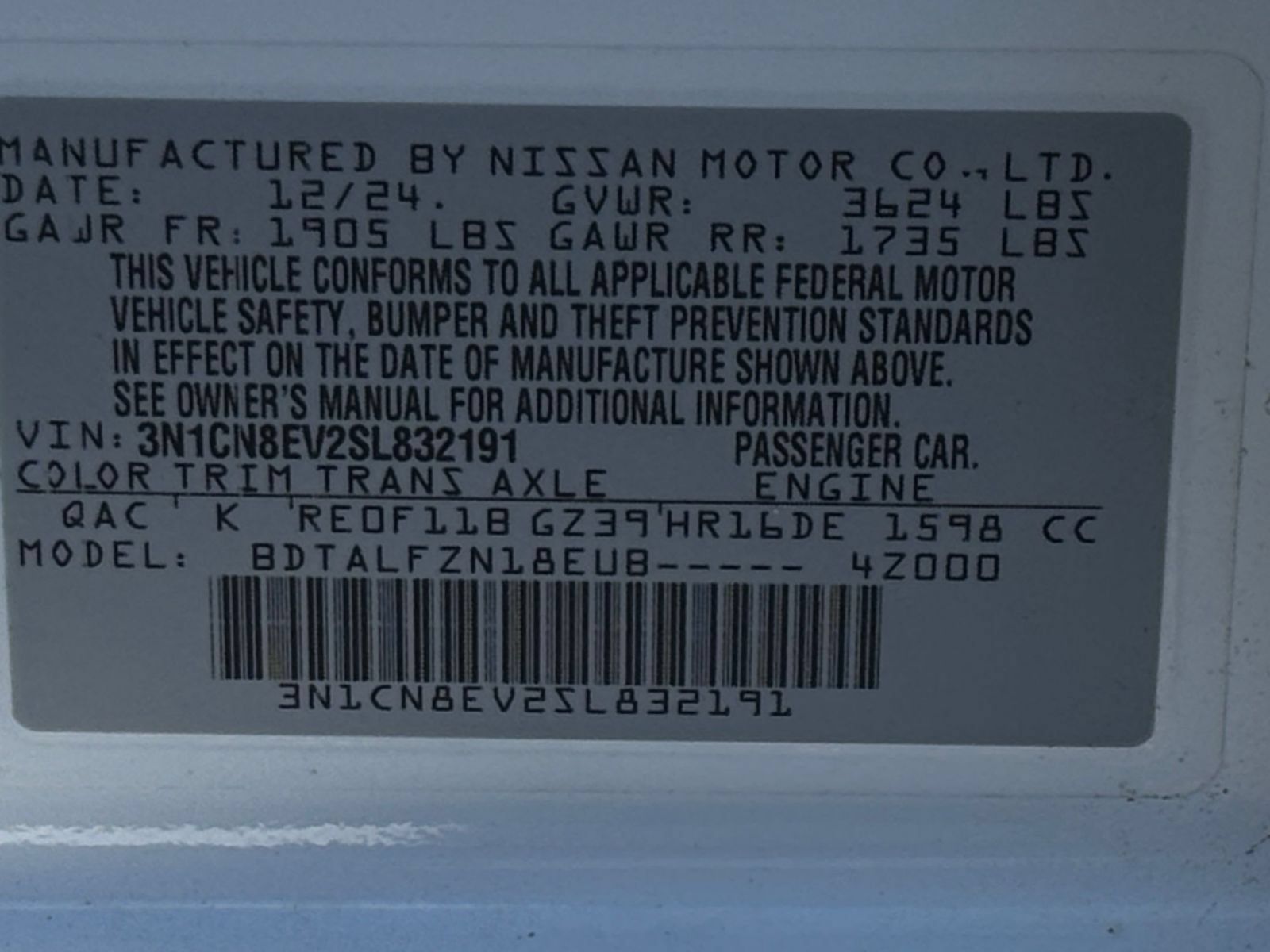 Used 2025 Nissan Versa SV FWD image 24