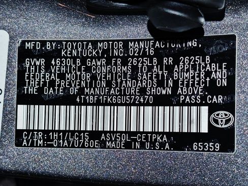 Used 2016 Toyota Camry XSE w/ Moonroof Package FWD image 59