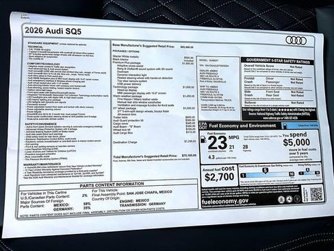 New 2026 Audi SQ5 Premium Plus AWD/4WD image 14