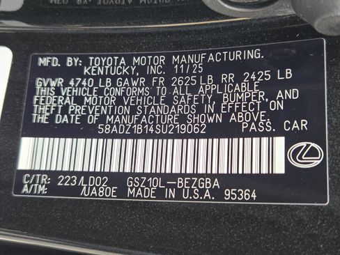 New 2025 Lexus ES 350 w/ Premium Package image 23