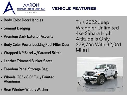 Used 2022 Jeep Wrangler Unlimited Sahara AWD/4WD image 18