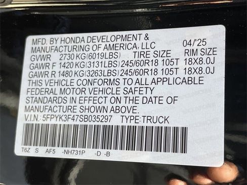 New 2025 Honda Ridgeline RTL+ image 26